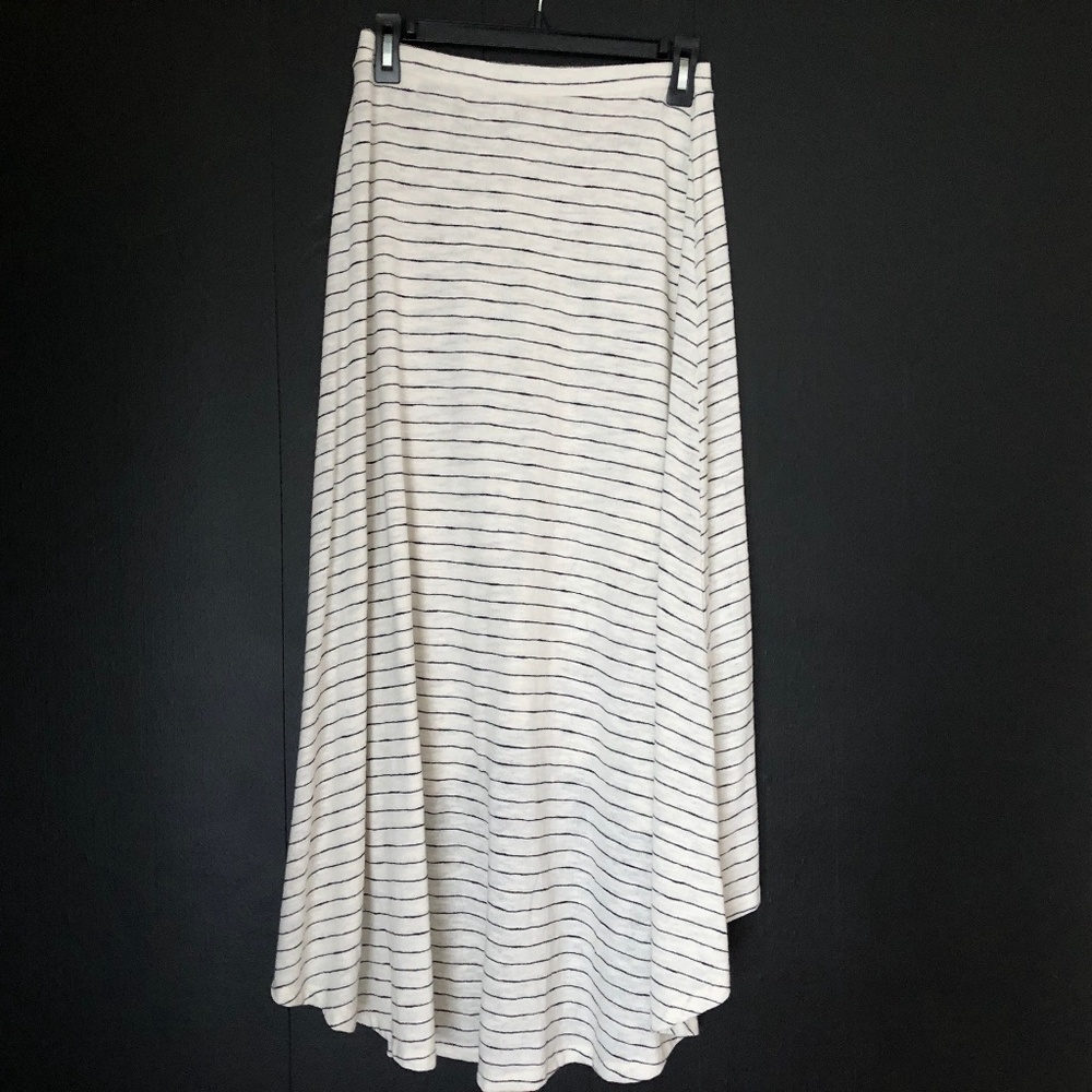 White / Black Striped Skirt